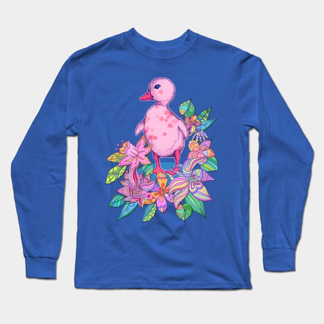 Duckling Delicious Long Sleeve T-Shirt by micklyn